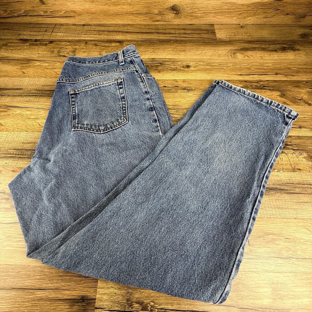 LL Bean Jeans Women 18 M/T Blue Relaxed Original Fit Stretch Cotton Deni…